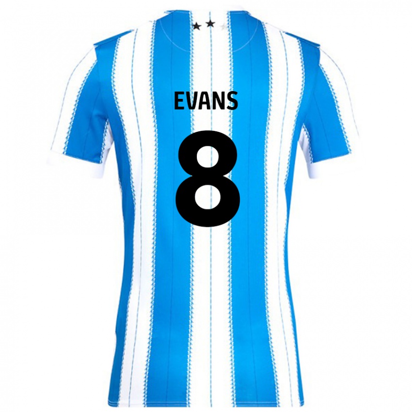 Kinderen Charley Evans #8 Blauw Wit Thuisshirt Thuistenue 2024/25 T-Shirt België