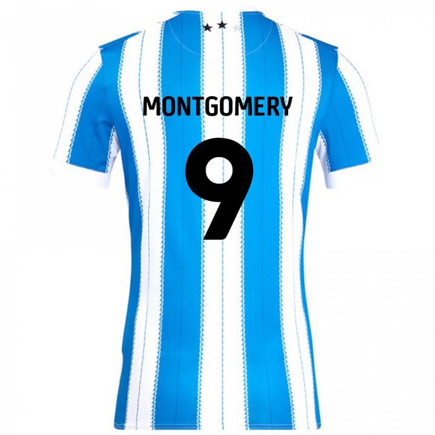 Kinderen Ria Montgomery #9 Blauw Wit Thuisshirt Thuistenue 2024/25 T-Shirt België