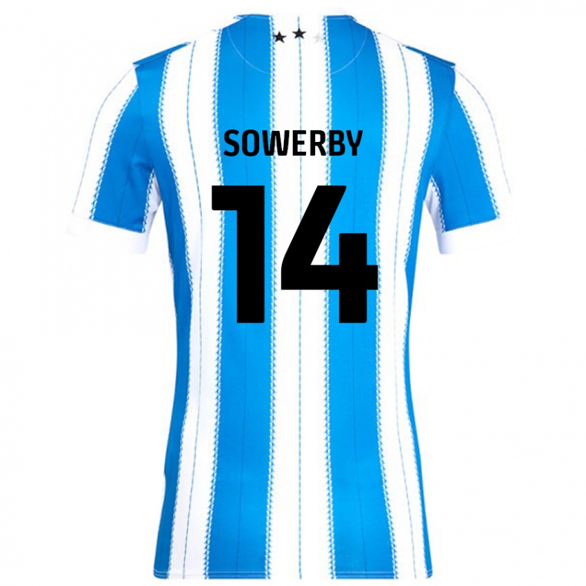 Kinderen Lucy Sowerby #14 Blauw Wit Thuisshirt Thuistenue 2024/25 T-Shirt België