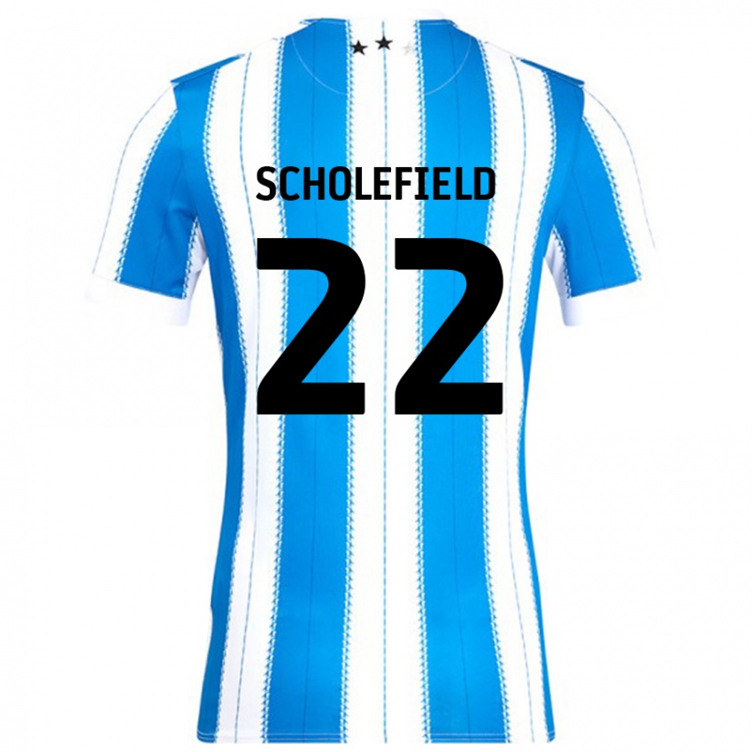 Kinderen Lois Scholefield #22 Blauw Wit Thuisshirt Thuistenue 2024/25 T-Shirt België