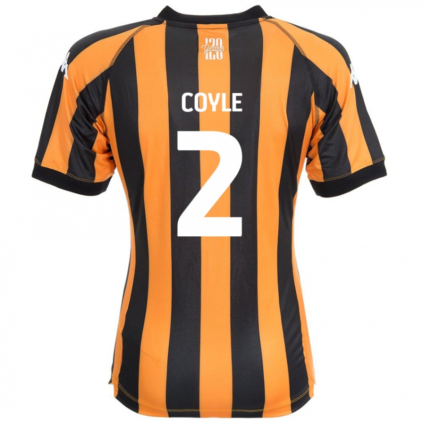 Enfant Maillot Lewie Coyle #2 Noir Ambre Tenues Domicile 2024/25 T-Shirt Belgique