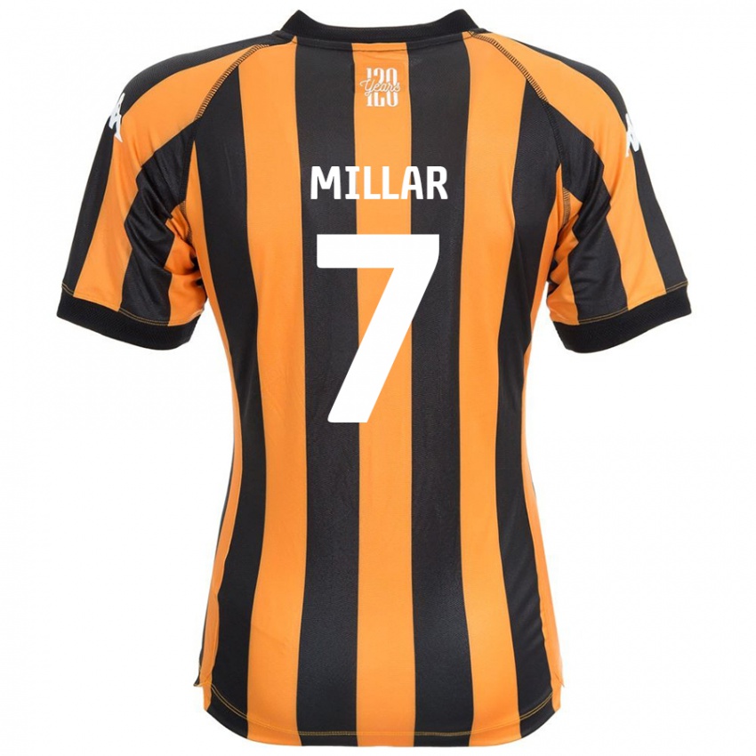 Enfant Maillot Liam Millar #7 Noir Ambre Tenues Domicile 2024/25 T-Shirt Belgique