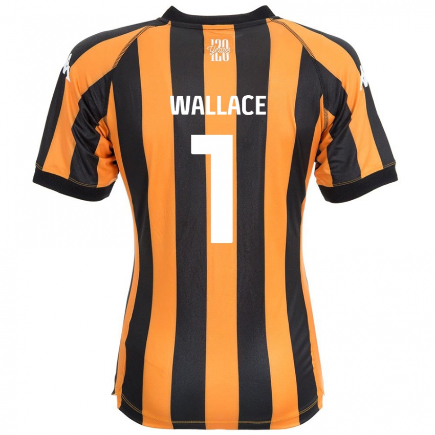 Enfant Maillot Abbi Wallace #1 Noir Ambre Tenues Domicile 2024/25 T-Shirt Belgique