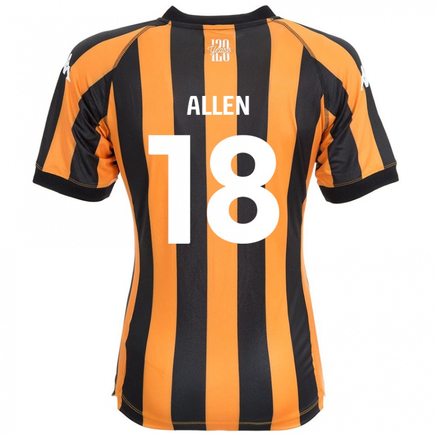 Enfant Maillot Aaliyah Allen #18 Noir Ambre Tenues Domicile 2024/25 T-Shirt Belgique