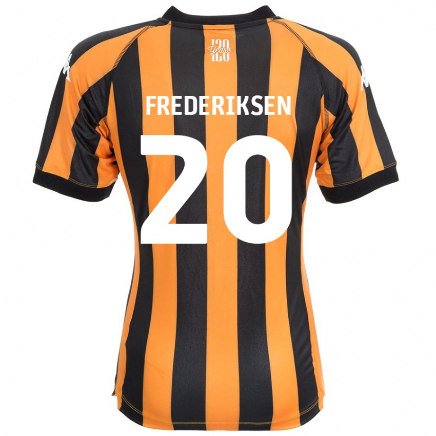 Enfant Maillot Abbey Frederiksen #20 Noir Ambre Tenues Domicile 2024/25 T-Shirt Belgique