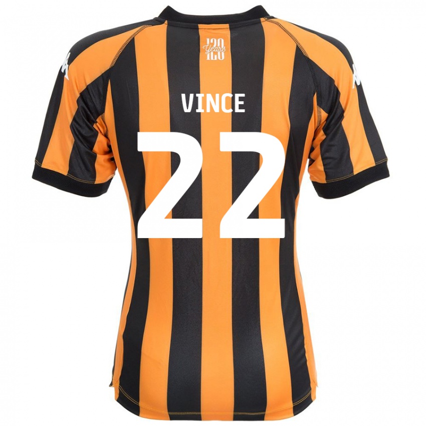 Enfant Maillot Anna Vince #22 Noir Ambre Tenues Domicile 2024/25 T-Shirt Belgique