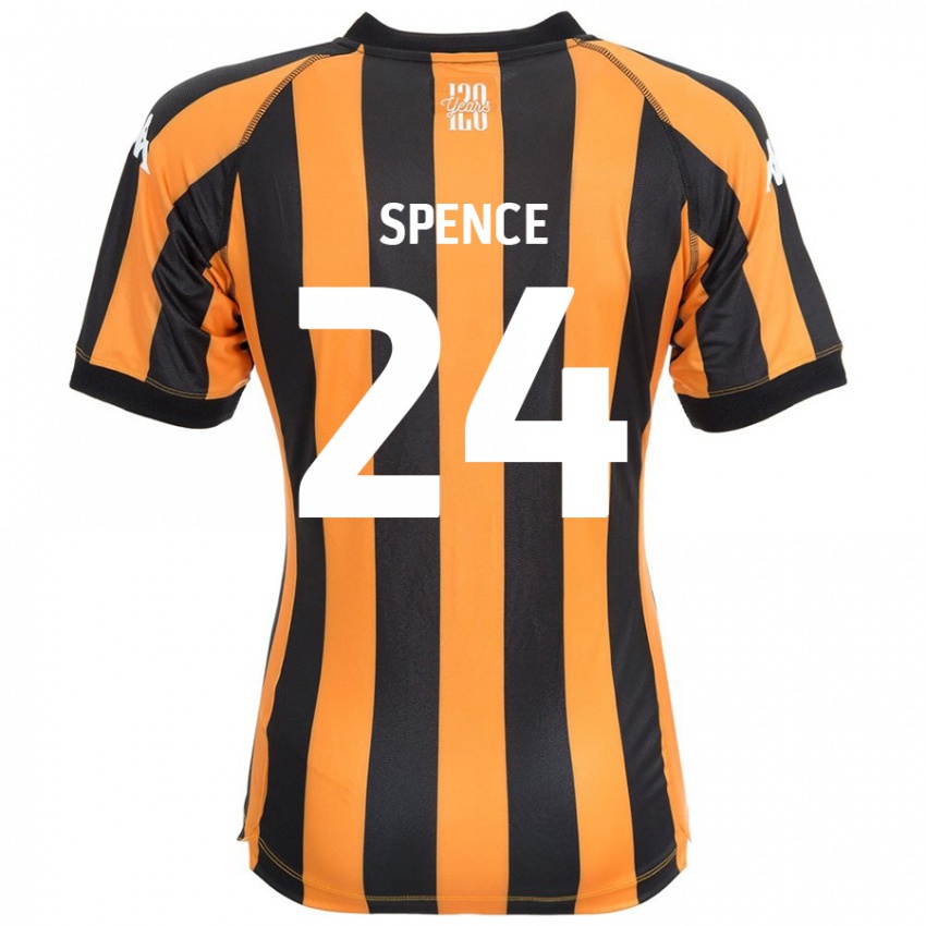 Enfant Maillot Emily Spence #24 Noir Ambre Tenues Domicile 2024/25 T-Shirt Belgique