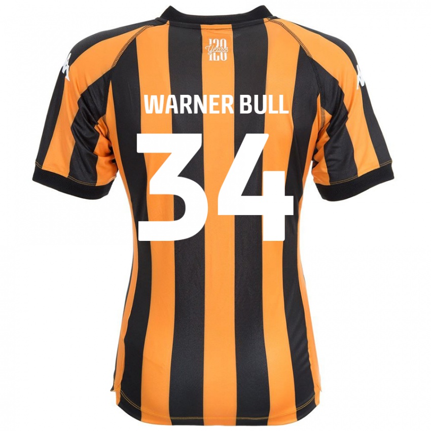 Enfant Maillot Lucy Warner-Bull #34 Noir Ambre Tenues Domicile 2024/25 T-Shirt Belgique