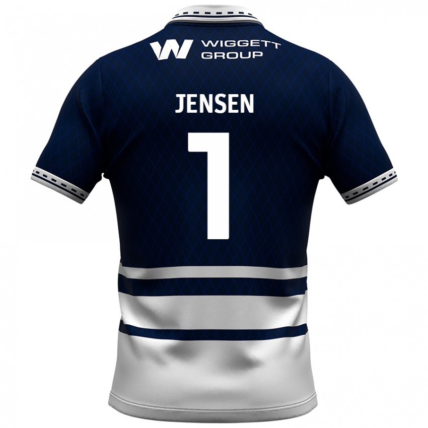 Kinderen Lukas Jensen #1 Marineblauw Wit Thuisshirt Thuistenue 2024/25 T-Shirt België