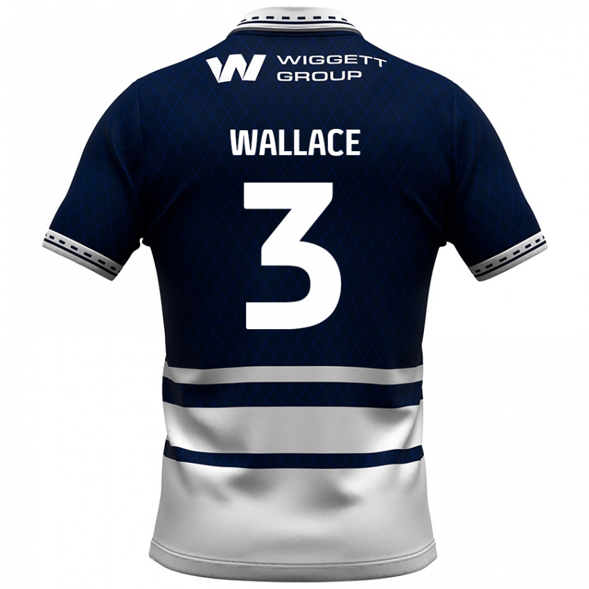 Kinderen Murray Wallace #3 Marineblauw Wit Thuisshirt Thuistenue 2024/25 T-Shirt België