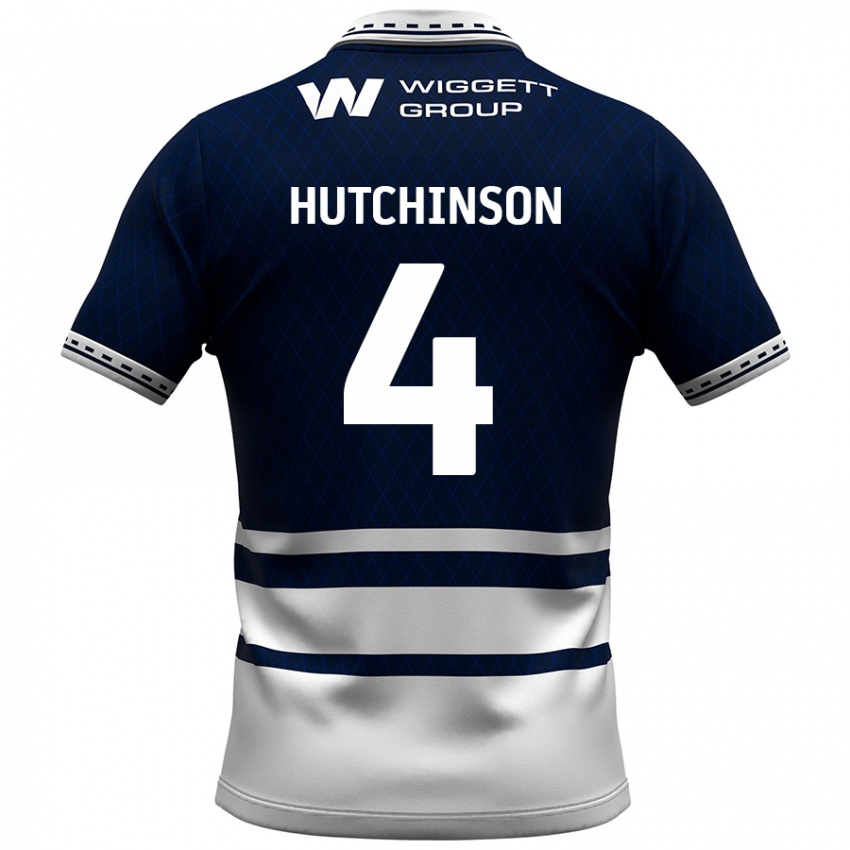 Kinderen Shaun Hutchinson #4 Marineblauw Wit Thuisshirt Thuistenue 2024/25 T-Shirt België