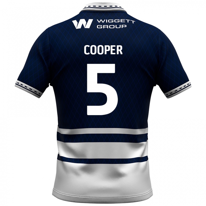 Kinderen Jake Cooper #5 Marineblauw Wit Thuisshirt Thuistenue 2024/25 T-Shirt België