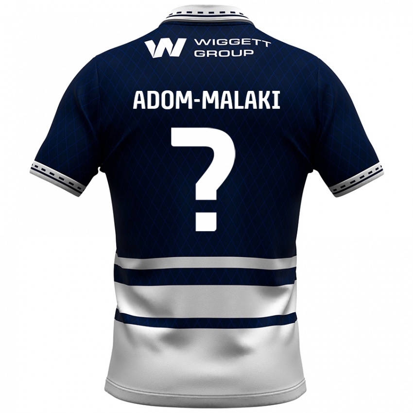 Kinderen Nino Adom-Malaki #0 Marineblauw Wit Thuisshirt Thuistenue 2024/25 T-Shirt België