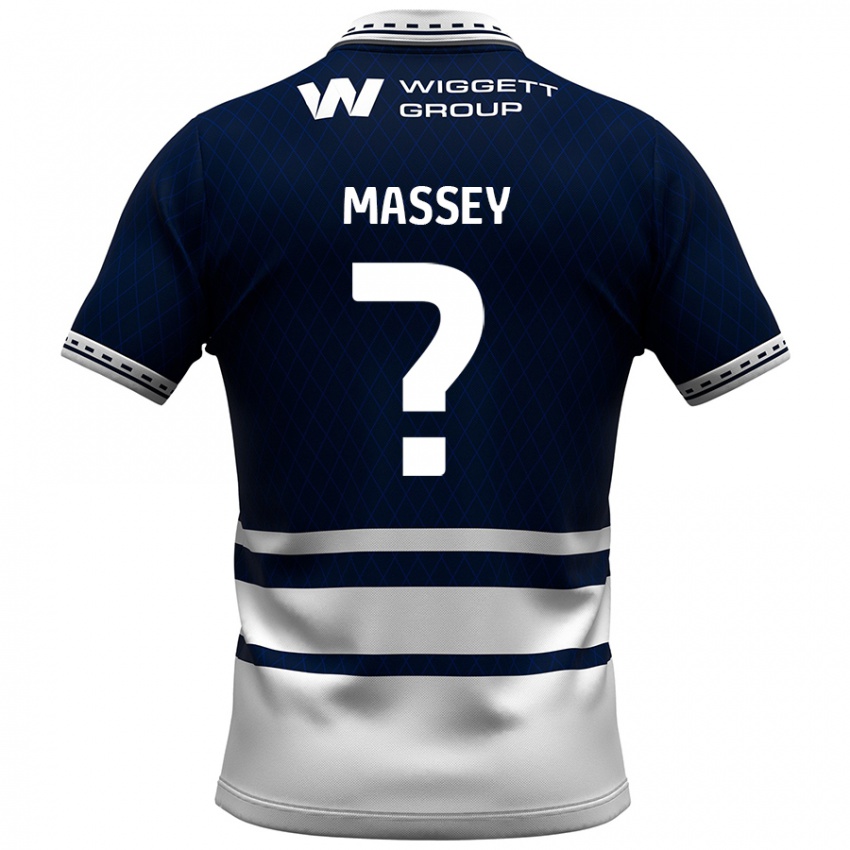 Kinderen Alfie Massey #0 Marineblauw Wit Thuisshirt Thuistenue 2024/25 T-Shirt België