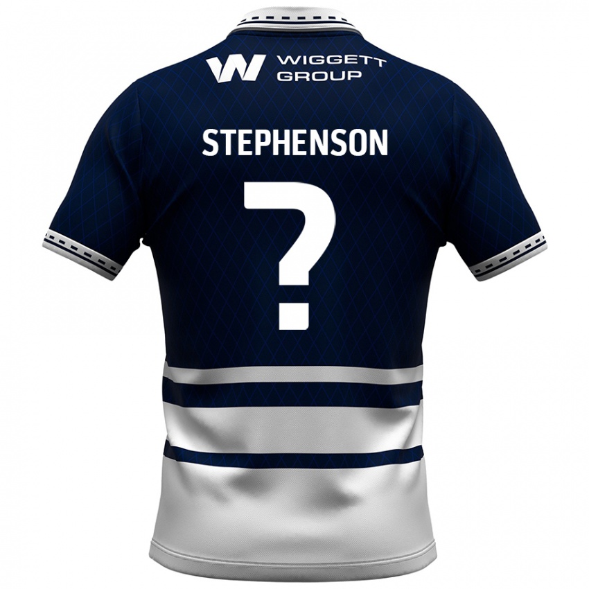 Kinderen Joshua Stephenson #0 Marineblauw Wit Thuisshirt Thuistenue 2024/25 T-Shirt België