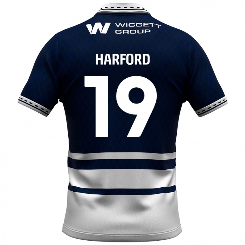 Kinderen Beth Harford #19 Marineblauw Wit Thuisshirt Thuistenue 2024/25 T-Shirt België