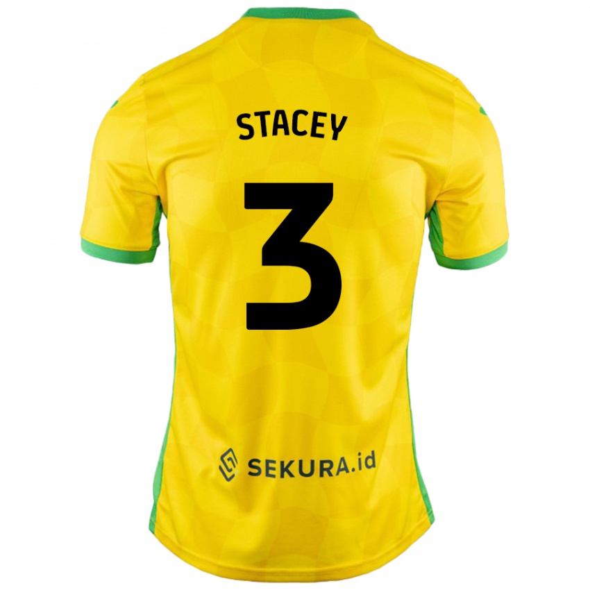 Enfant Maillot Jack Stacey #3 Jaune Vert Tenues Domicile 2024/25 T-Shirt Belgique