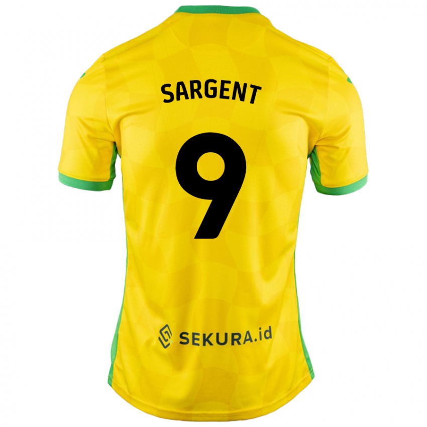 Enfant Maillot Josh Sargent #9 Jaune Vert Tenues Domicile 2024/25 T-Shirt Belgique