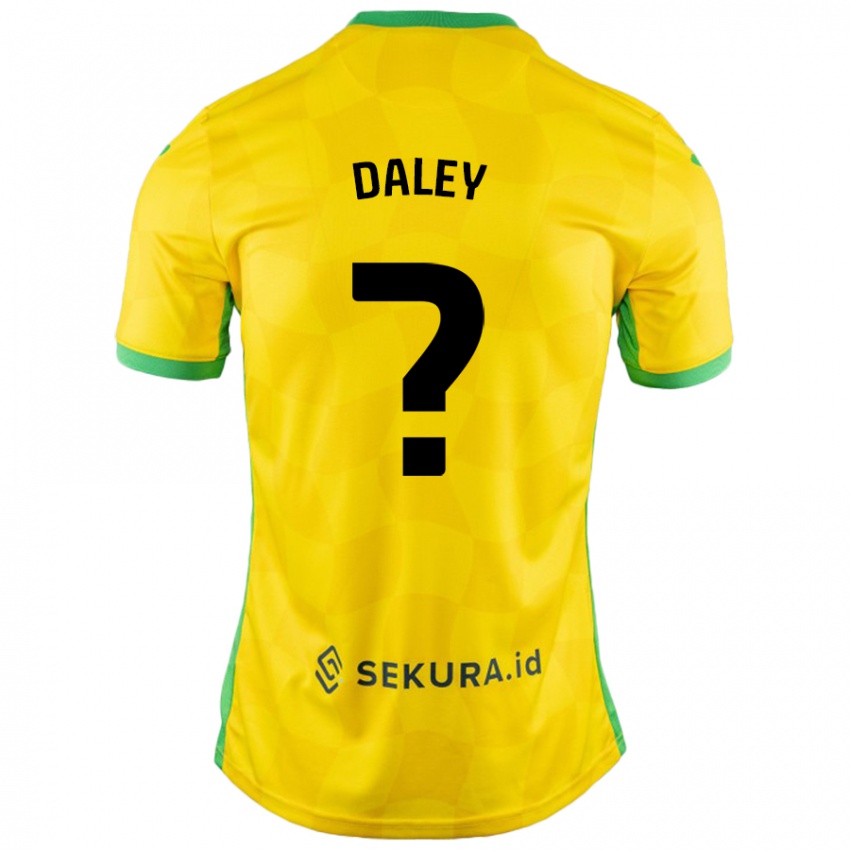 Enfant Maillot Damari Daley #0 Jaune Vert Tenues Domicile 2024/25 T-Shirt Belgique