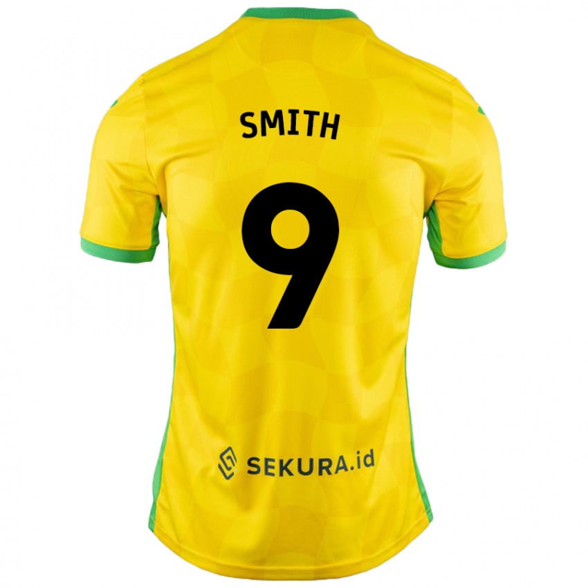 Enfant Maillot Ellie Smith #9 Jaune Vert Tenues Domicile 2024/25 T-Shirt Belgique