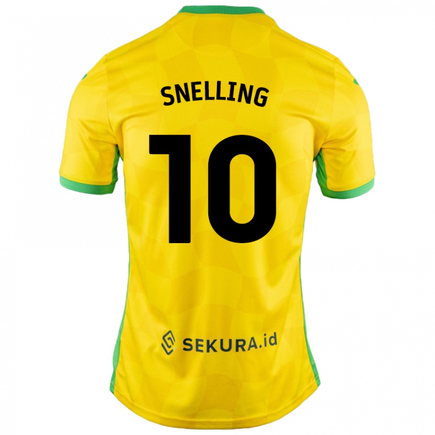 Enfant Maillot Natasha Snelling #10 Jaune Vert Tenues Domicile 2024/25 T-Shirt Belgique