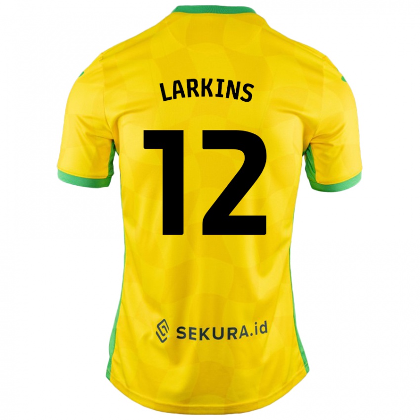 Enfant Maillot Anna Larkins #12 Jaune Vert Tenues Domicile 2024/25 T-Shirt Belgique