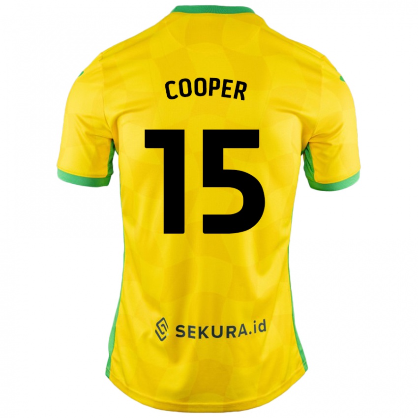 Enfant Maillot Naomi Cooper #15 Jaune Vert Tenues Domicile 2024/25 T-Shirt Belgique