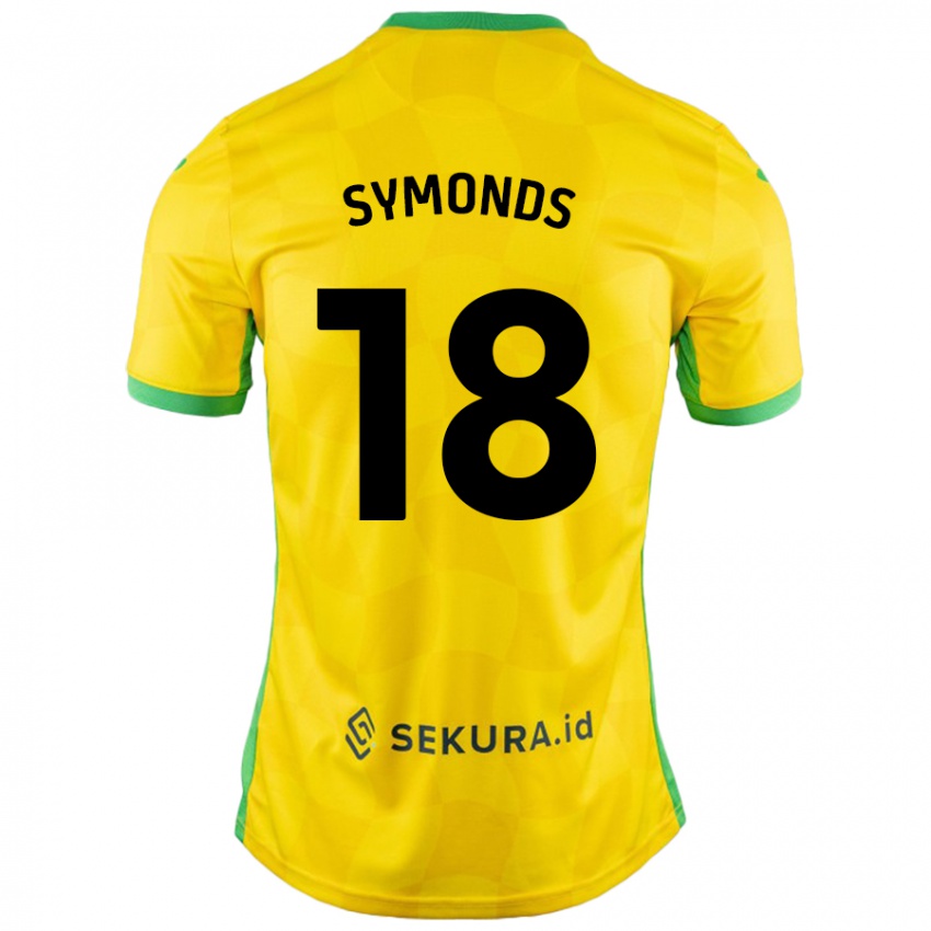 Enfant Maillot Freya Symonds #18 Jaune Vert Tenues Domicile 2024/25 T-Shirt Belgique