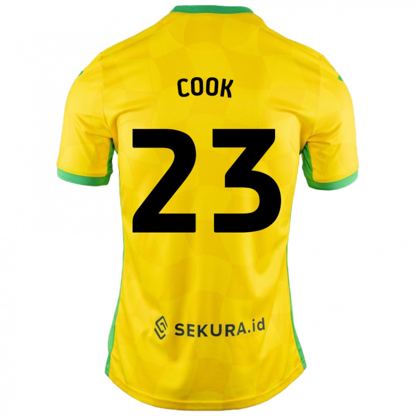 Enfant Maillot Olivia Cook #23 Jaune Vert Tenues Domicile 2024/25 T-Shirt Belgique