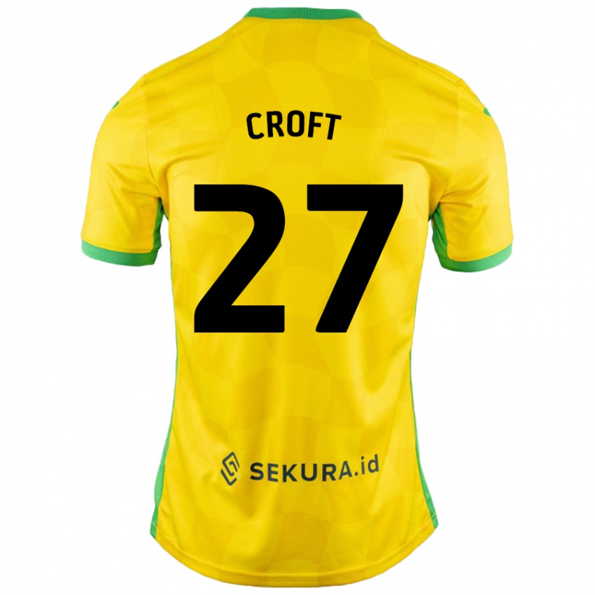 Enfant Maillot Mary Croft #27 Jaune Vert Tenues Domicile 2024/25 T-Shirt Belgique