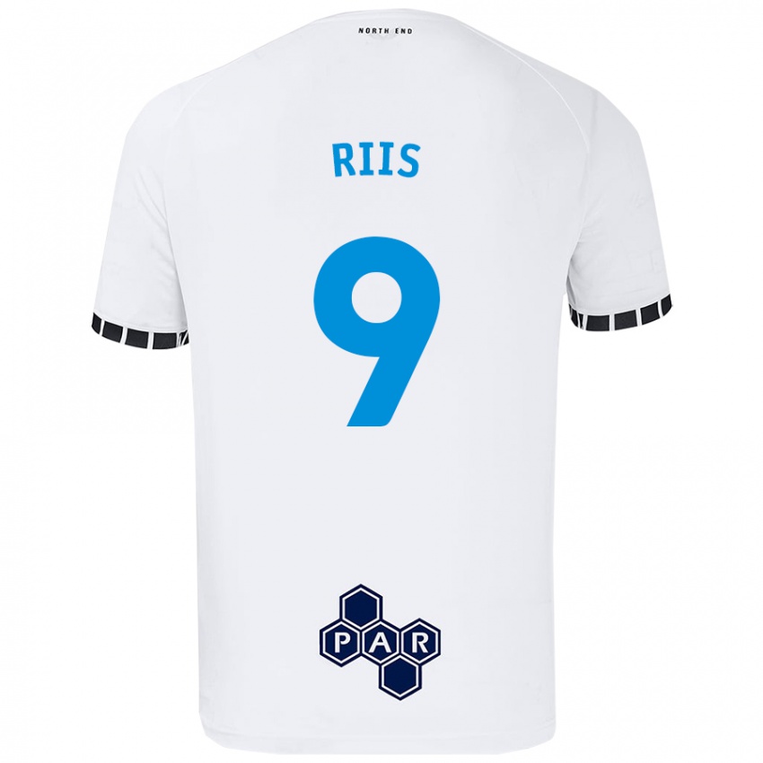 Enfant Maillot Emil Riis #9 Blanc Tenues Domicile 2024/25 T-Shirt Belgique