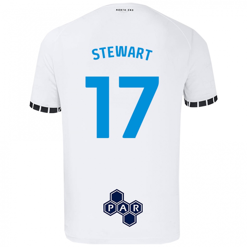 Enfant Maillot Layton Stewart #17 Blanc Tenues Domicile 2024/25 T-Shirt Belgique