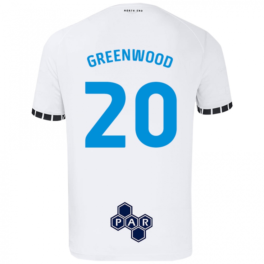 Enfant Maillot Sam Greenwood #20 Blanc Tenues Domicile 2024/25 T-Shirt Belgique