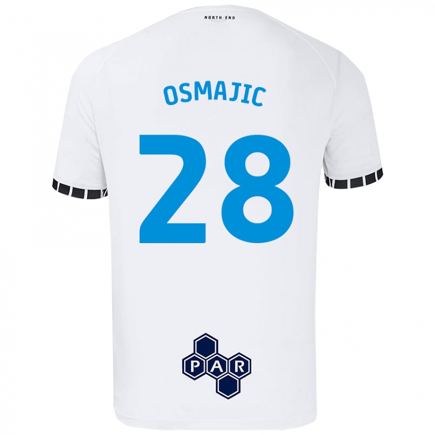 Enfant Maillot Milutin Osmajic #28 Blanc Tenues Domicile 2024/25 T-Shirt Belgique