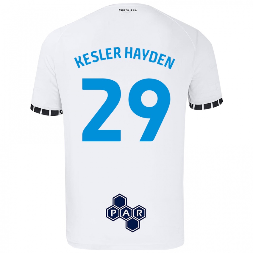 Enfant Maillot Kaine Kesler-Hayden #29 Blanc Tenues Domicile 2024/25 T-Shirt Belgique