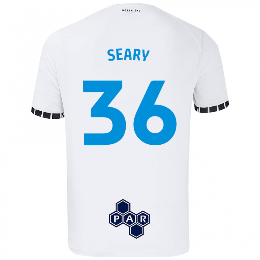 Enfant Maillot Josh Seary #36 Blanc Tenues Domicile 2024/25 T-Shirt Belgique