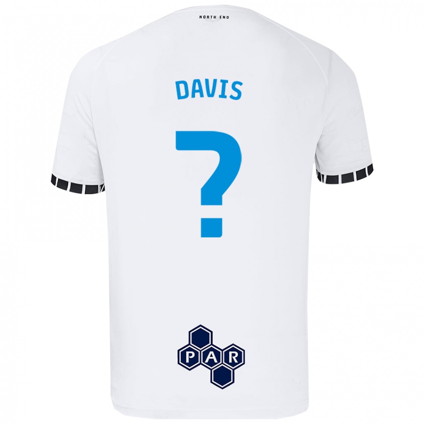 Enfant Maillot Tommy Davis #0 Blanc Tenues Domicile 2024/25 T-Shirt Belgique