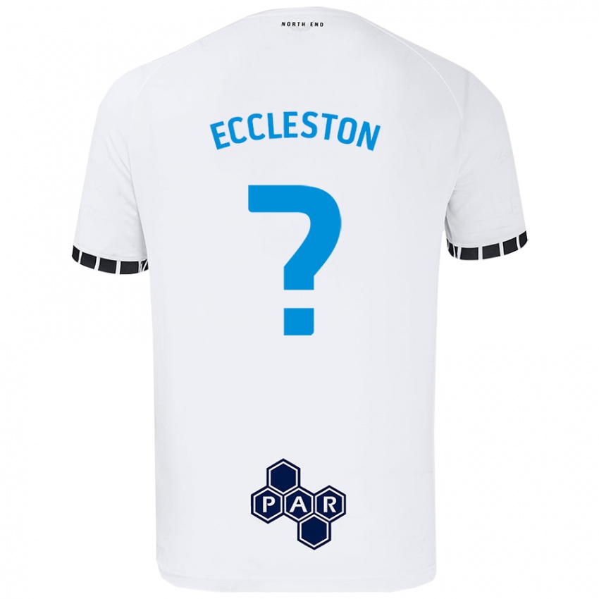 Enfant Maillot Ethan Eccleston #0 Blanc Tenues Domicile 2024/25 T-Shirt Belgique