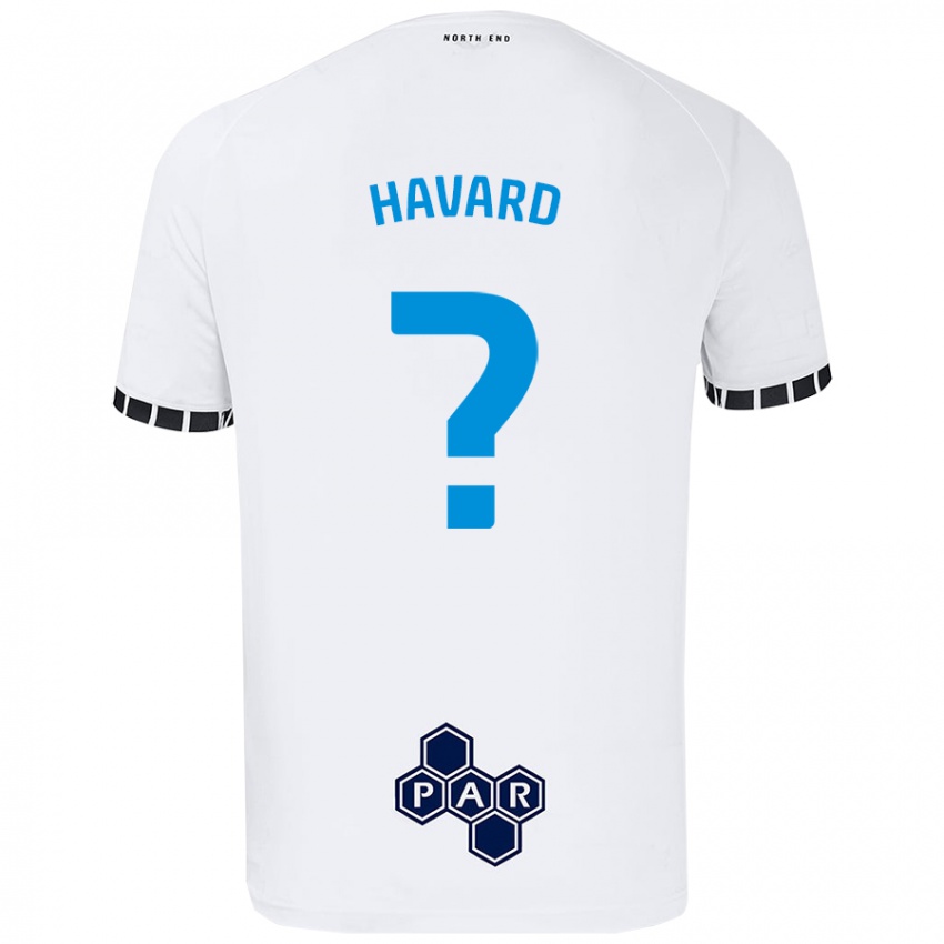 Enfant Maillot Callum Havard #0 Blanc Tenues Domicile 2024/25 T-Shirt Belgique