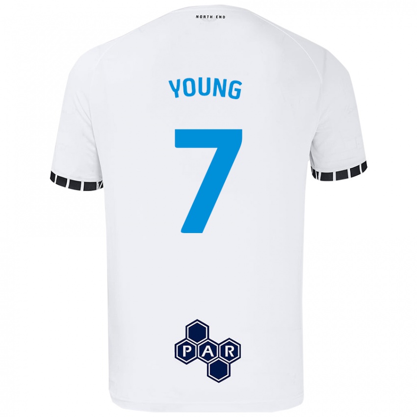 Enfant Maillot Danielle Young #7 Blanc Tenues Domicile 2024/25 T-Shirt Belgique