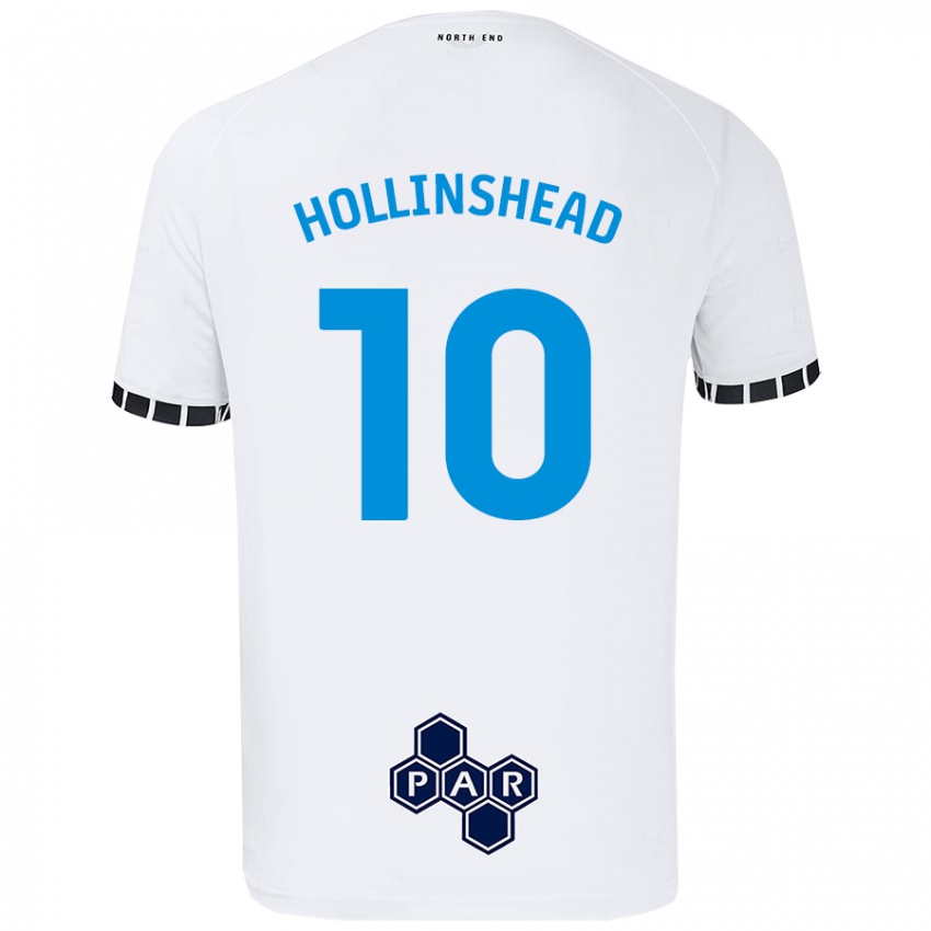 Enfant Maillot Emily Hollinshead #10 Blanc Tenues Domicile 2024/25 T-Shirt Belgique