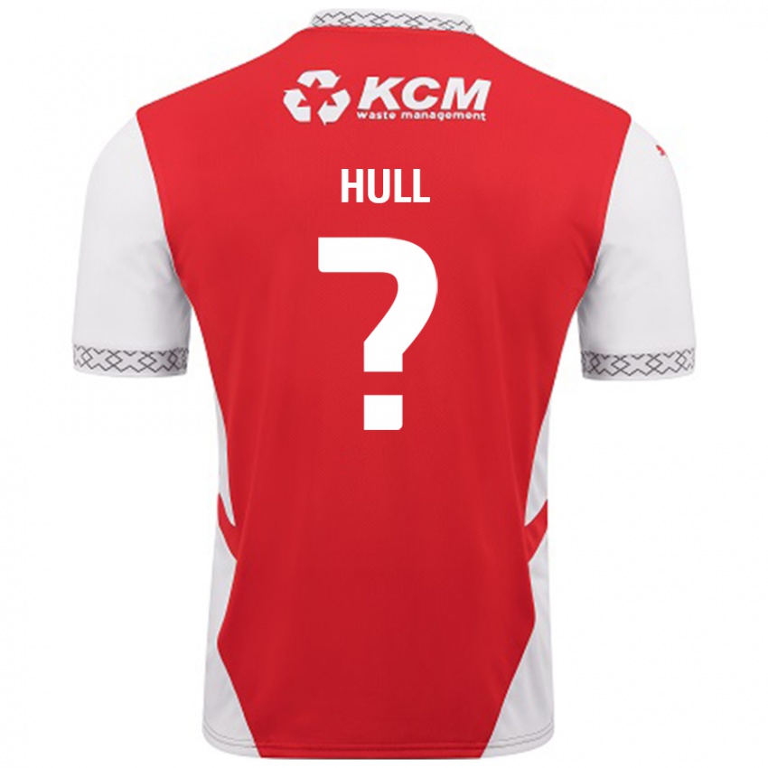 Enfant Maillot Jake Hull #0 Rouge Blanc Tenues Domicile 2024/25 T-Shirt Belgique