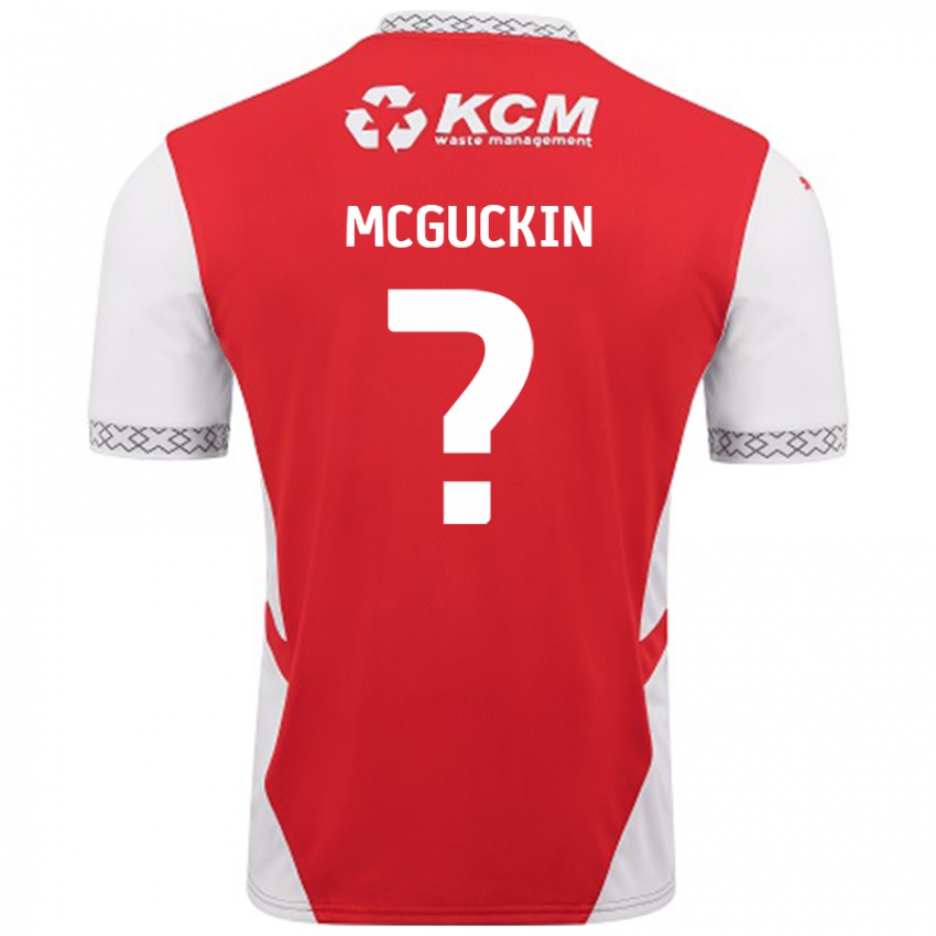 Enfant Maillot Ciaran Mcguckin #0 Rouge Blanc Tenues Domicile 2024/25 T-Shirt Belgique