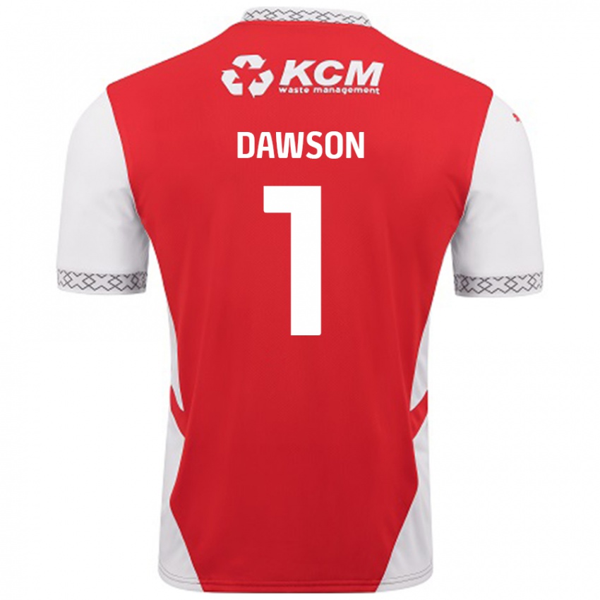 Enfant Maillot Cameron Dawson #1 Rouge Blanc Tenues Domicile 2024/25 T-Shirt Belgique