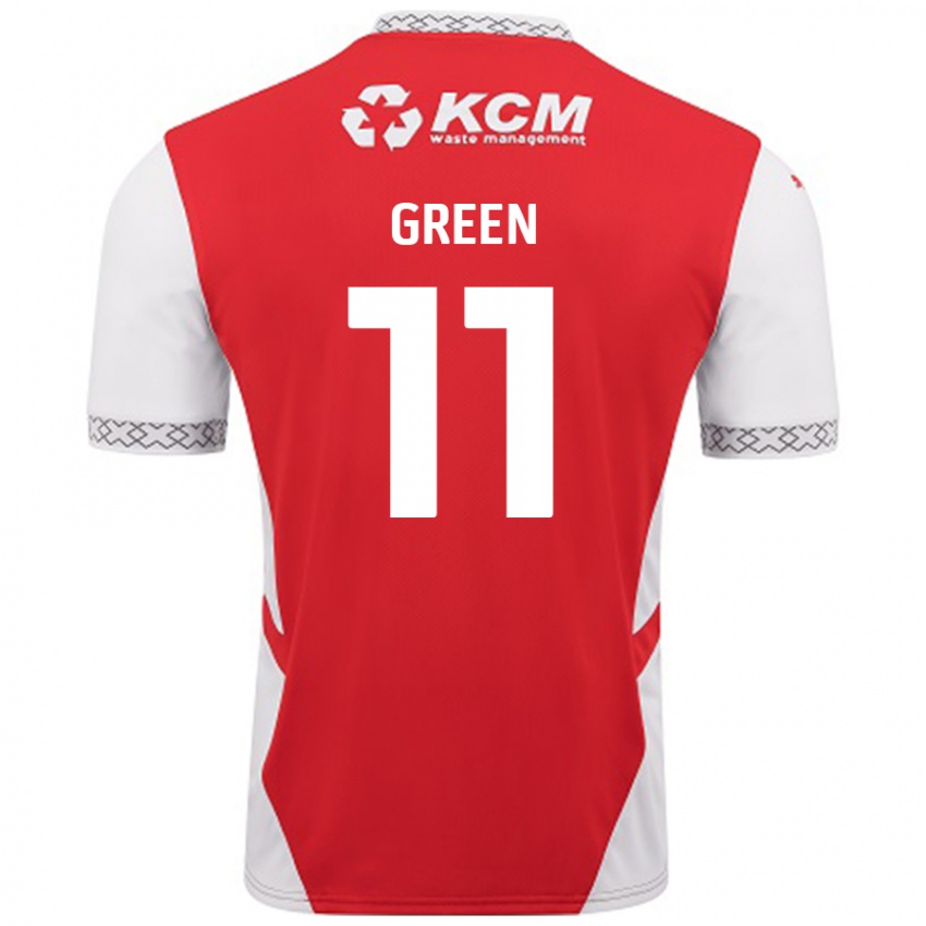 Enfant Maillot Andre Green #11 Rouge Blanc Tenues Domicile 2024/25 T-Shirt Belgique