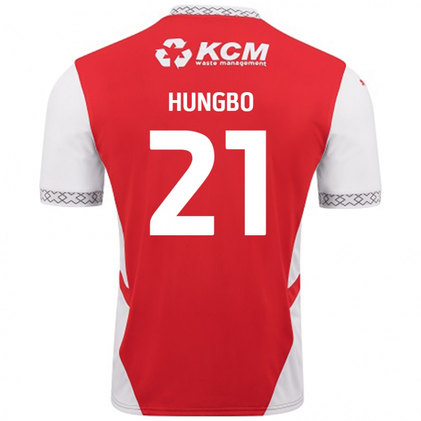 Enfant Maillot Joseph Hungbo #21 Rouge Blanc Tenues Domicile 2024/25 T-Shirt Belgique