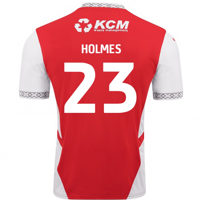 Enfant Maillot Jack Holmes #23 Rouge Blanc Tenues Domicile 2024/25 T-Shirt Belgique