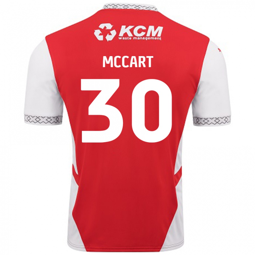 Enfant Maillot Jamie Mccart #30 Rouge Blanc Tenues Domicile 2024/25 T-Shirt Belgique