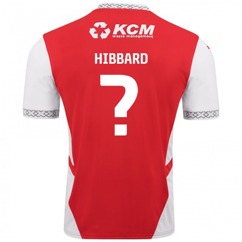 Enfant Maillot Zac Hibbard #0 Rouge Blanc Tenues Domicile 2024/25 T-Shirt Belgique