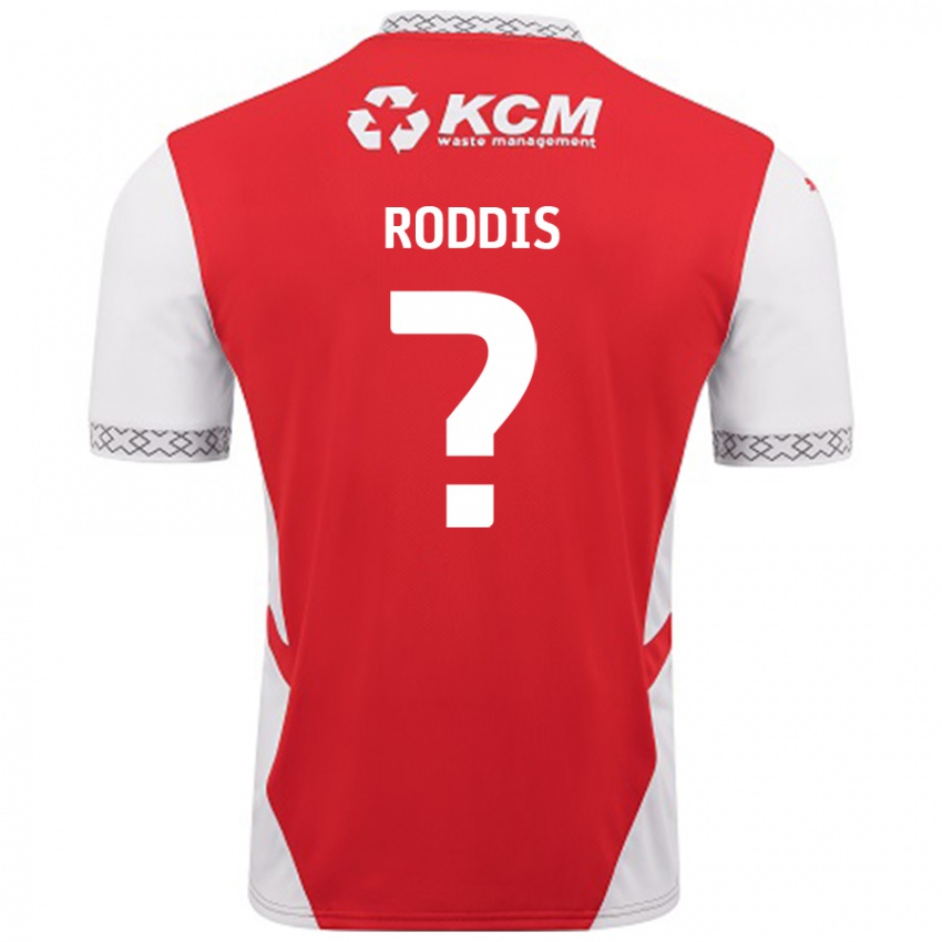 Enfant Maillot Harry Roddis #0 Rouge Blanc Tenues Domicile 2024/25 T-Shirt Belgique